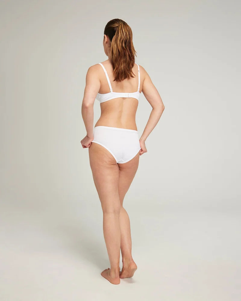 Nudea - Organic Cotton Midi Brief 3 Pack White