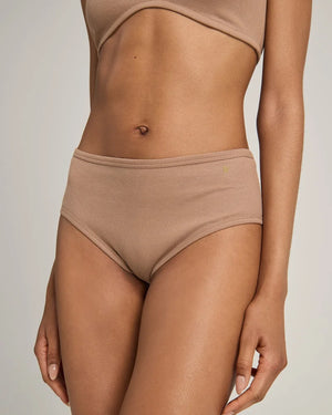 Nudea - Organic Cotton Midi Brief 2 Pack Mocha