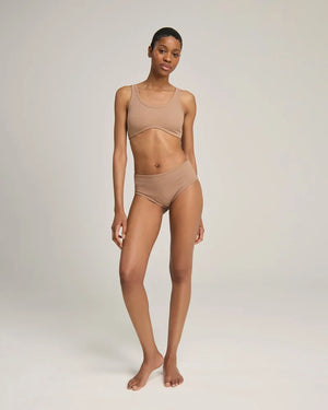 Nudea - Organic Cotton Midi Brief 2 Pack Mocha