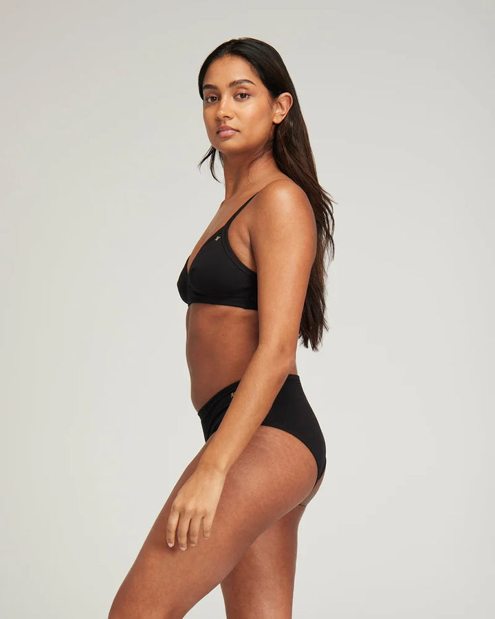 Nudea - Organic Cotton Easy Does It Bralette Black