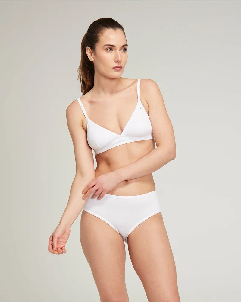 Nudea - Organic Cotton Easy Does It Bralette 2 Pack Black & White