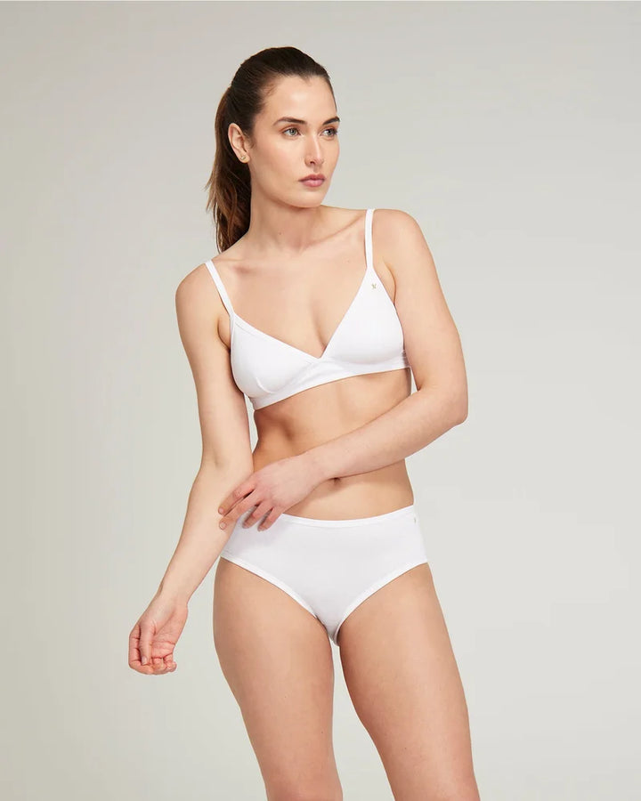 Nudea - Organic Cotton Easy Does It Bralette 2 Pack Black & White