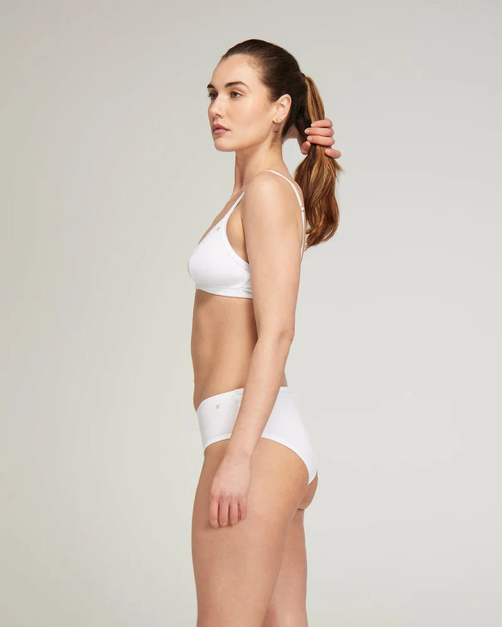 Nudea - Organic Cotton Easy Does It Bralette White