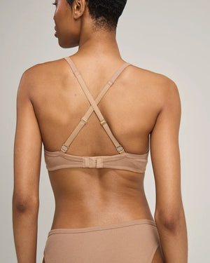 Nudea - Organic Cotton Easy Does It Bralette Mocha