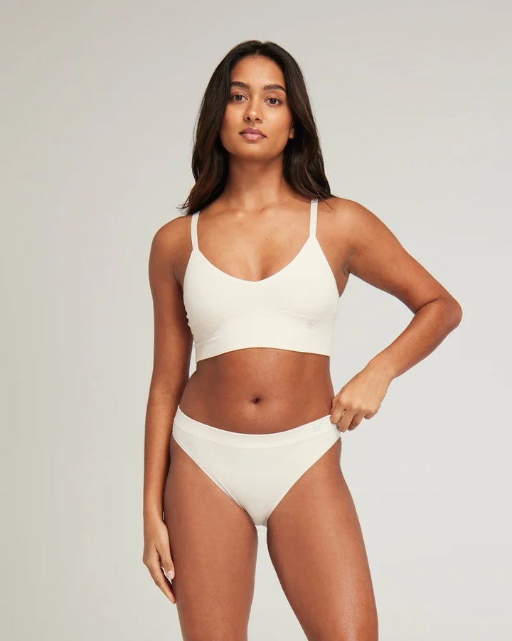 Nudea - TENCEL Seamless Bralette 2 Pack White Sand/Storm Grey