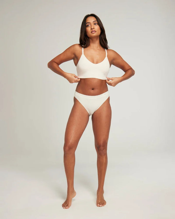 Nudea - TENCEL Seamless Bralette 2 Pack White Sand/Storm Grey