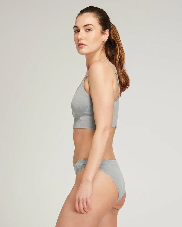 Nudea - TENCEL Seamless Bralette 2 Pack White Sand/Storm Grey