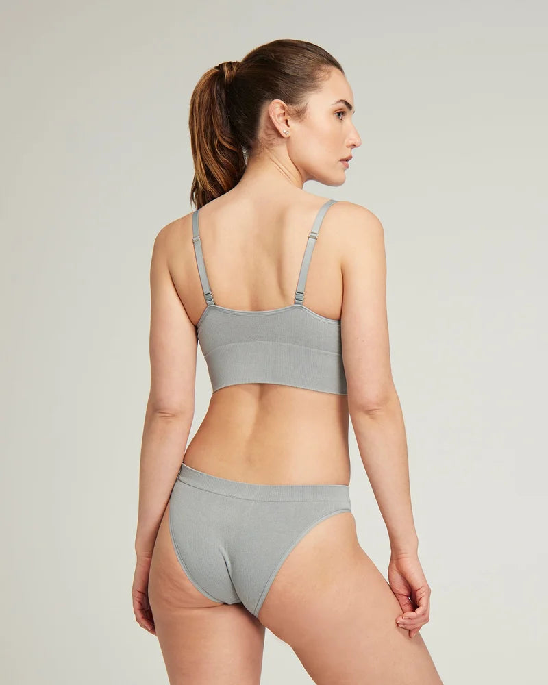 Nudea - TENCEL Seamless Bralette 2 Pack Storm Grey/Rose Pink