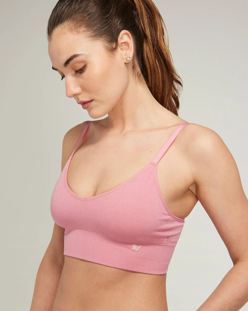 Nudea - TENCEL Seamless Bralette 2 Pack Storm Grey/Rose Pink