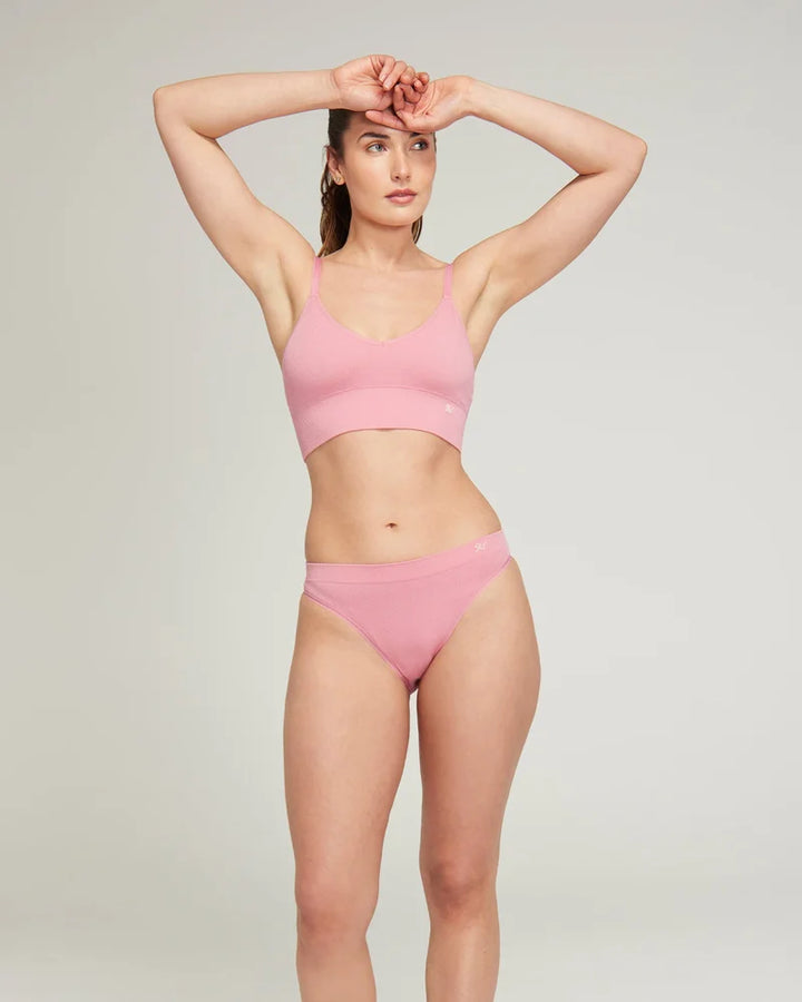 Nudea - TENCEL Seamless Bralette 2 Pack Storm Grey/Rose Pink