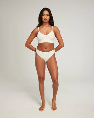 Nudea - TENCEL High Leg Brief White Sand