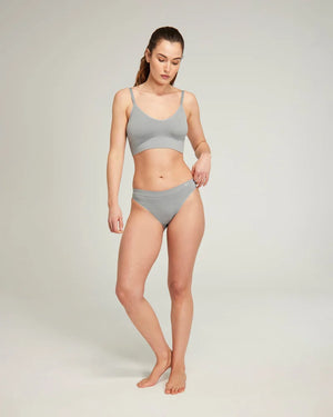 Nudea - TENCEL Seamless High Leg Brief Storm Grey