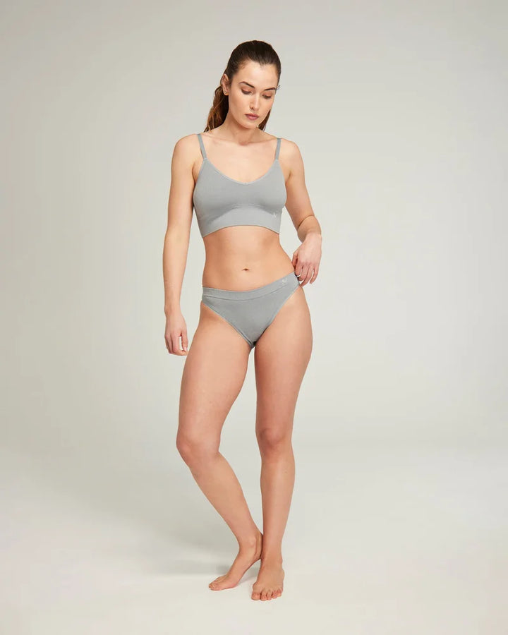 Nudea - TENCEL Seamless High Leg Brief Storm Grey