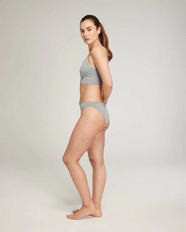 Nudea - TENCEL Seamless High Leg Brief Storm Grey