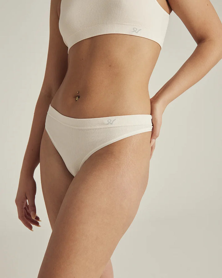 Nudea - TENCEL Seamless Thong White Sand