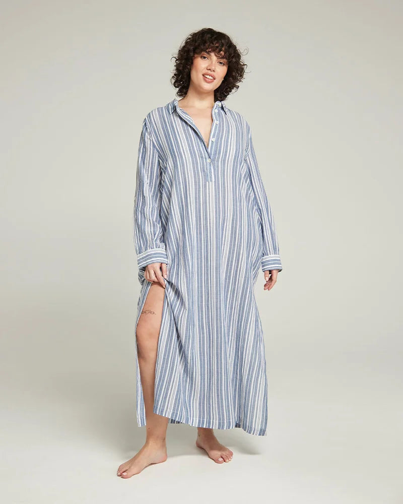 Nudea - Maxi Shirt French Navy Stripe