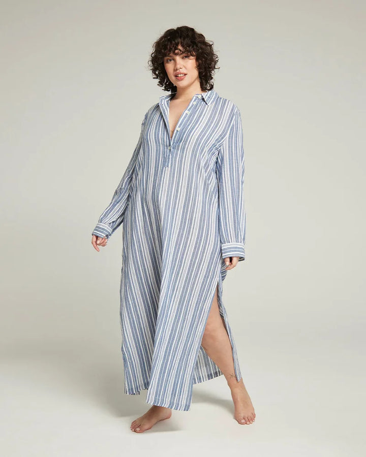 Nudea - Maxi Shirt French Navy Stripe