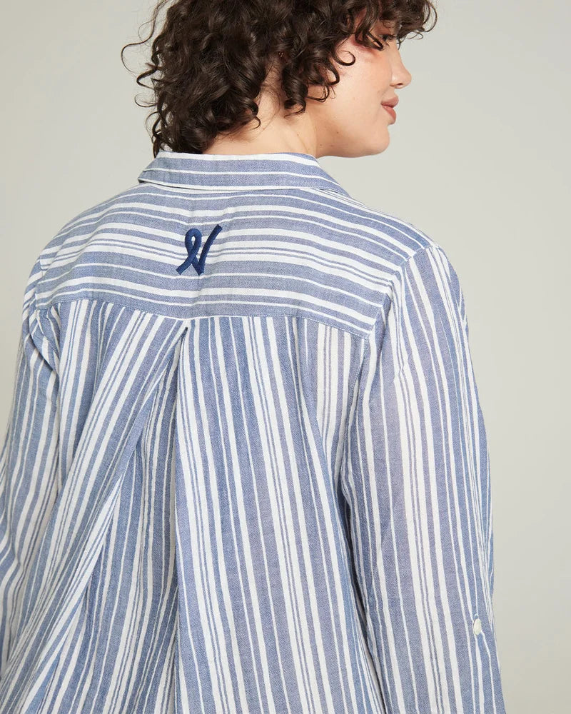 Nudea - Maxi Shirt French Navy Stripe
