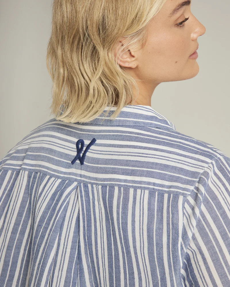 Nudea - Midi Shirt French Navy Stripe