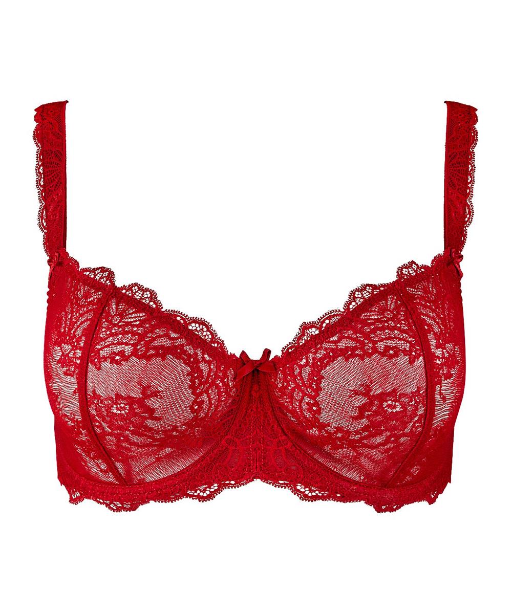 Aubade - Reggiseno a mezza coppa Danse Des Sens Irresistibile Rosso