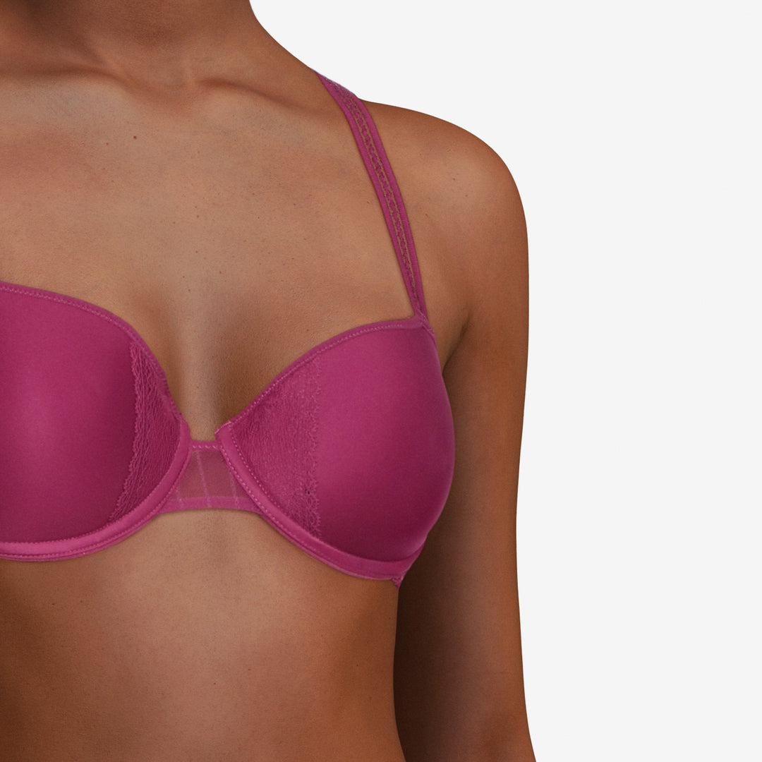 Passionata Maddie Half-Cup Memory Bra - Cranberry Half Cup Bra Passionata