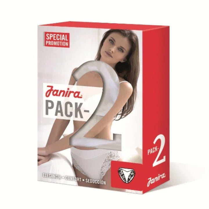 Janira - Esencial High Brief 2 Pack White