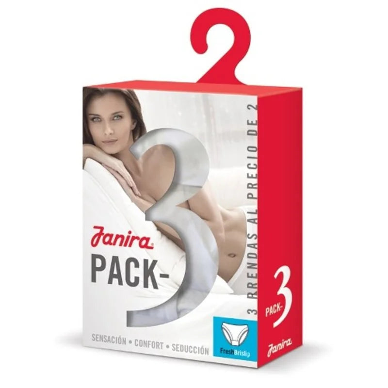Janira - Esencial Full Brief 3 Pack Black