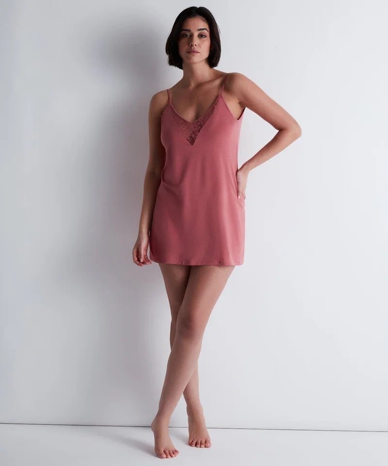 Aubade - Lazy Days Long Nightdress Rosewood