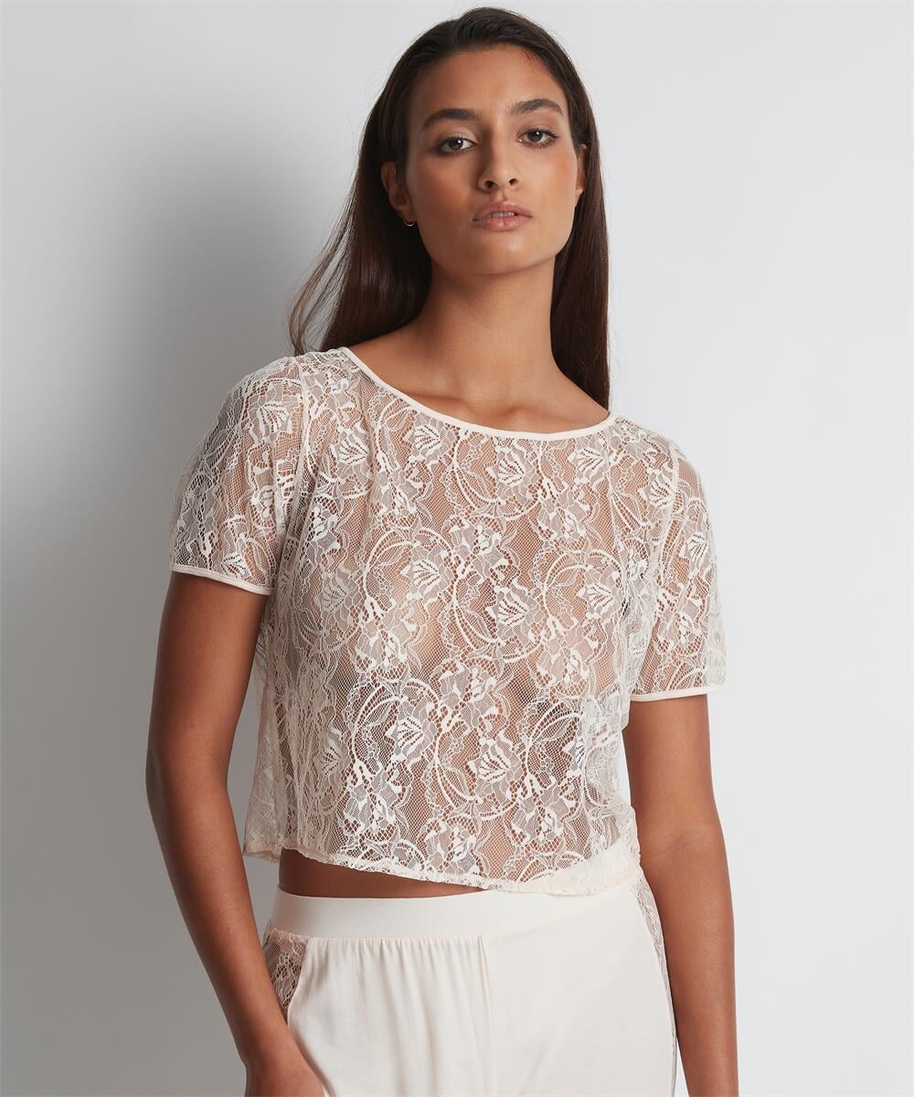 Aubade - Lazy Days Short Sleeve Top Petal