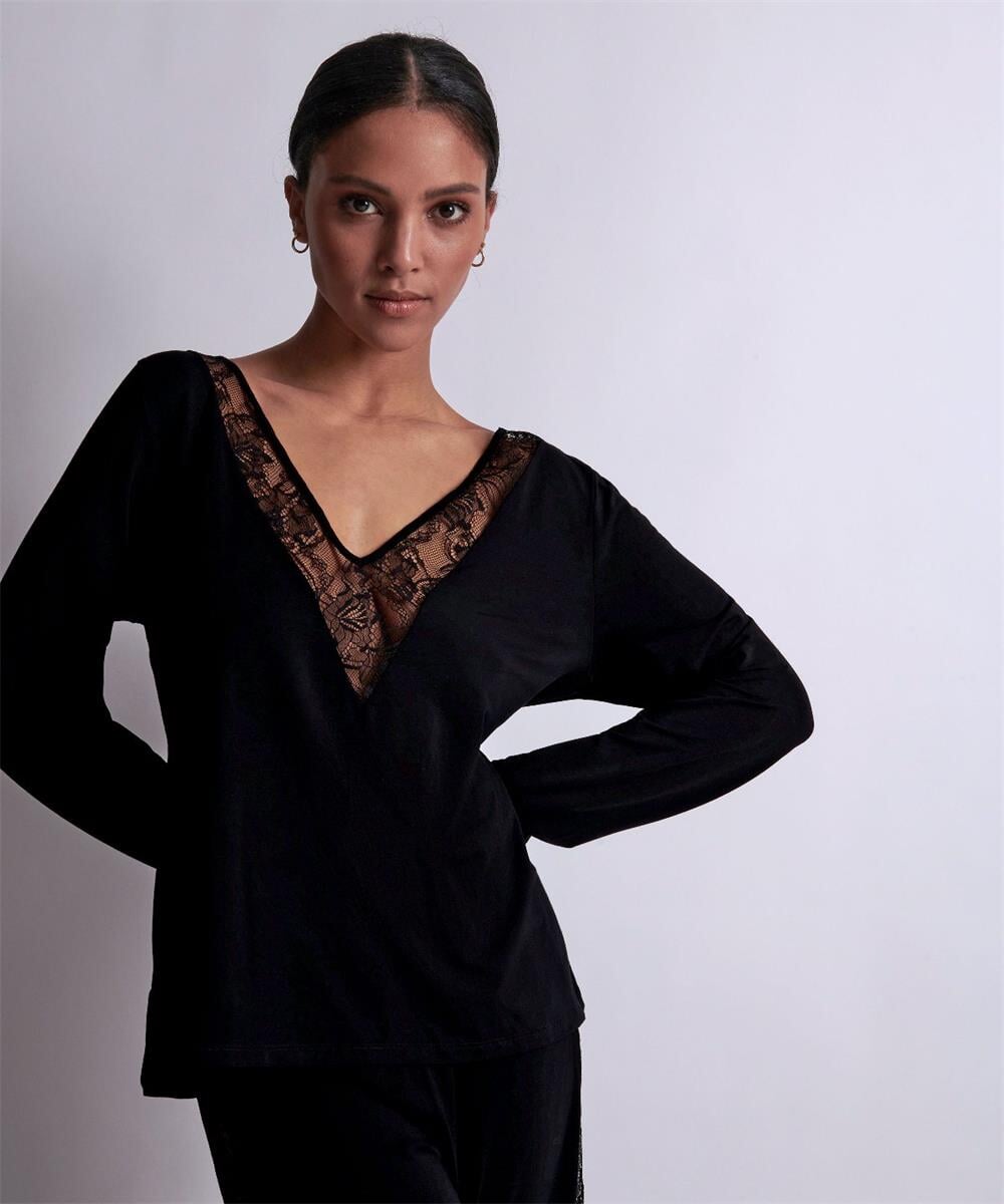 Aubade - Lazy Days Long Sleeve Top Noir