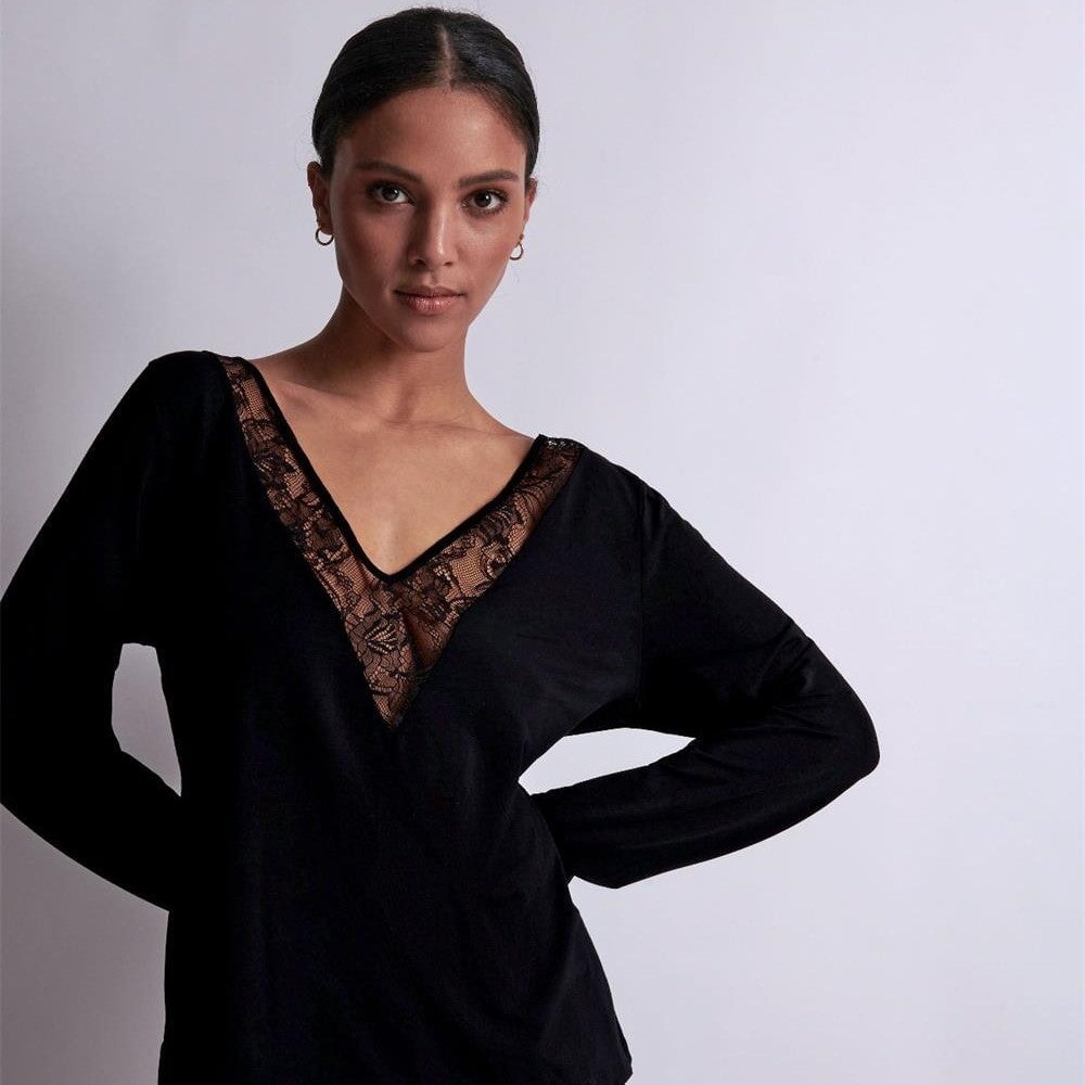Aubade - Lazy Days Long Sleeve Top Noir