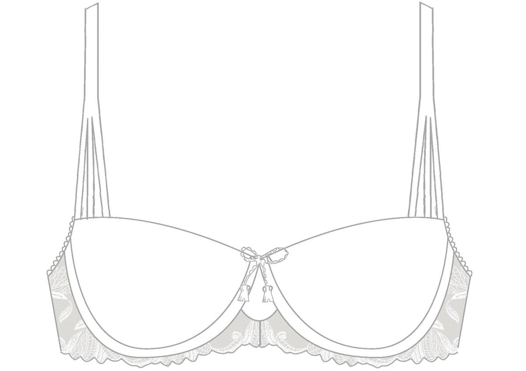 Aubade - Lovessence Comfort Moulded Half Cup Bra Blanc Moulded Bra Aubade 