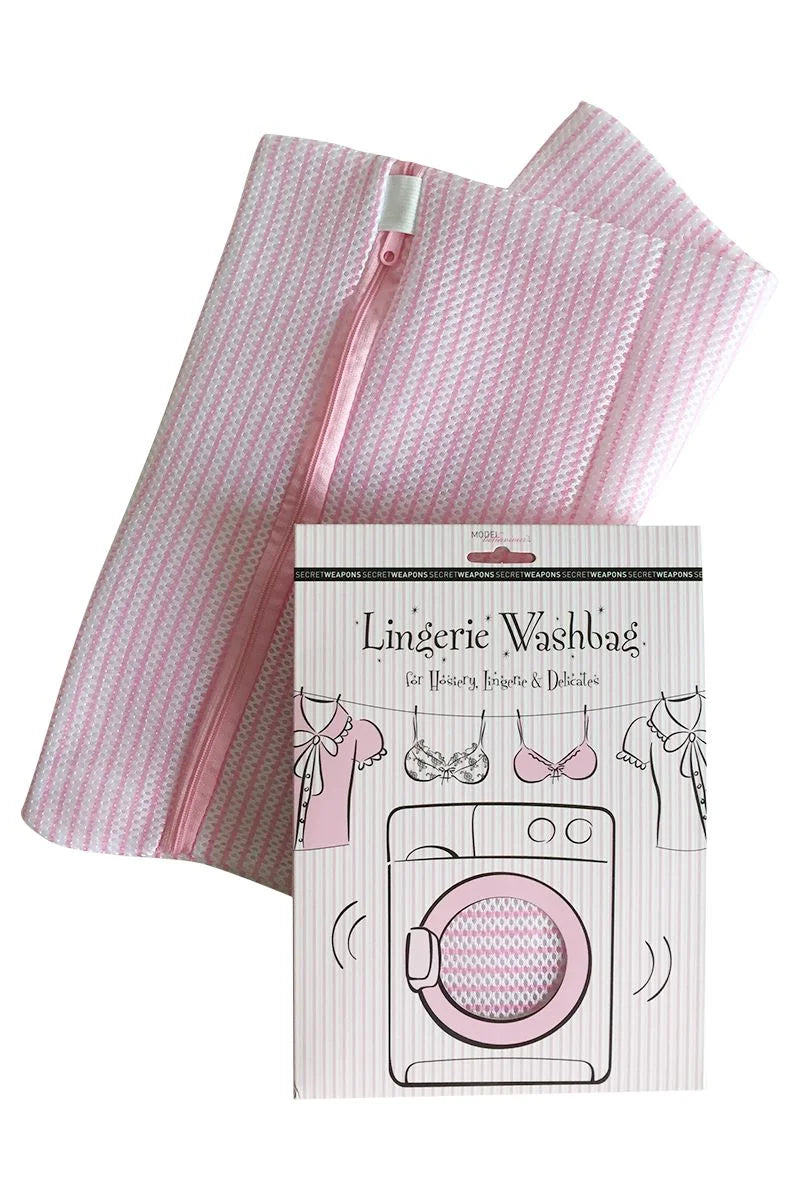 Secret Weapons - Fashion Essentials Lingerie Wash Bag (35cm By 40cm) Pink And White