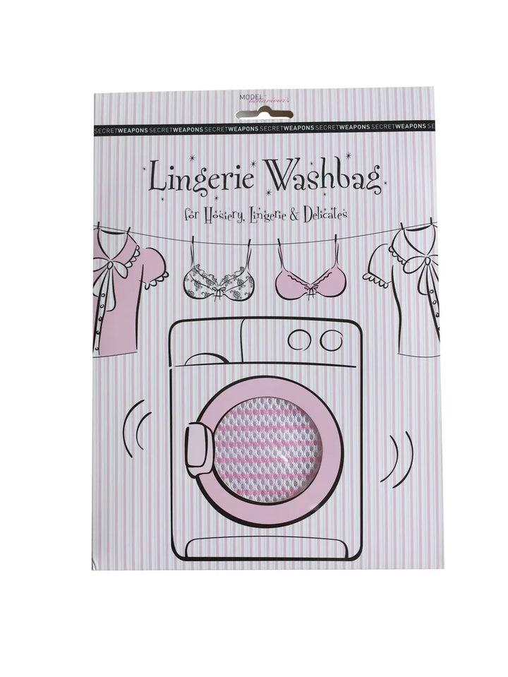 Secret Weapons - Fashion Essentials Lingerie Wash Bag (35cm By 40cm) Pink And White