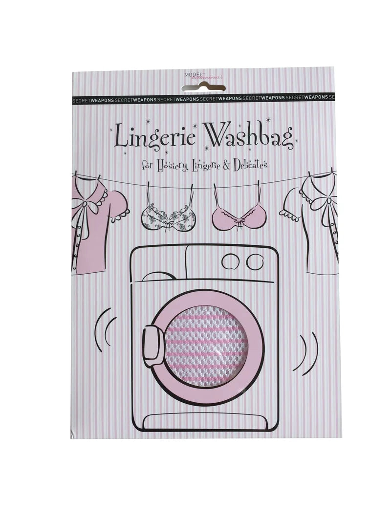 Secret Weapons - Fashion Essentials Lingerie Wash Bag (35cm By 40cm) Pink And White
