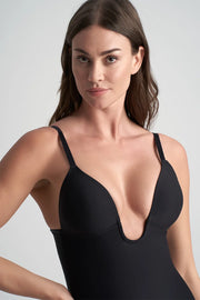 ByeBra - Sculpting Shapewear (Strong Support) Sculpting Bodysuit Deep V Black
