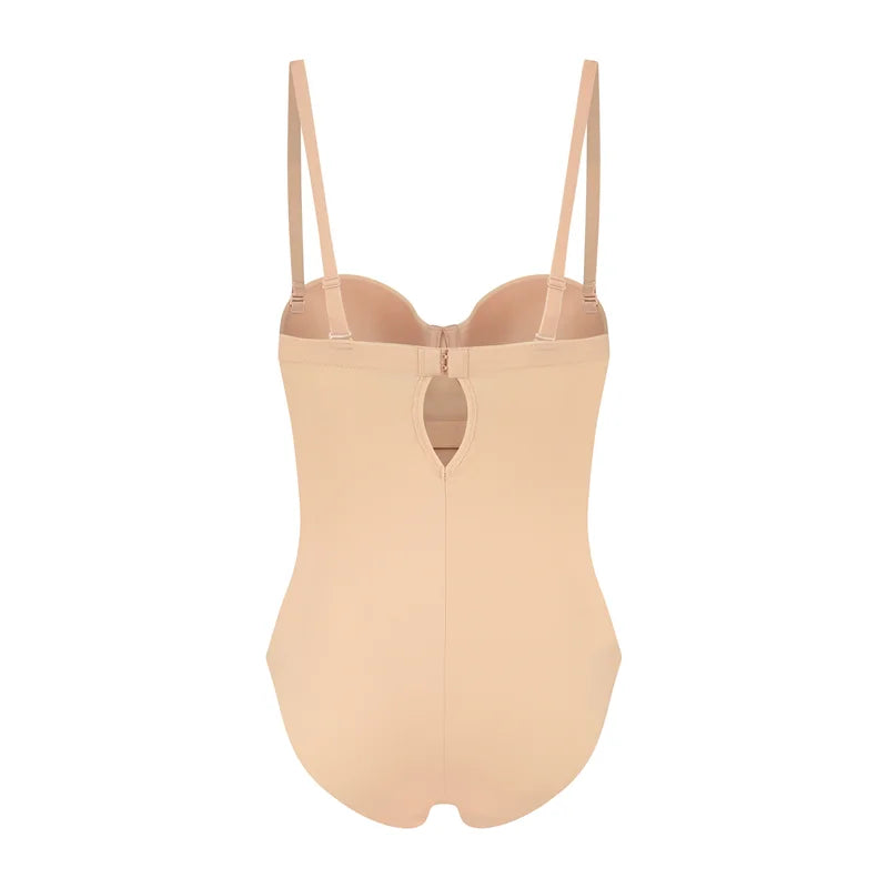 ByeBra - Sculpting Shapewear (Strong Support) Sculpting Bodysuit Padded Wire Beige