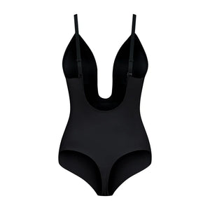 ByeBra - Sculpting Shapewear (Strong Support) Sculpting Bodysuit Deep V Thong Black