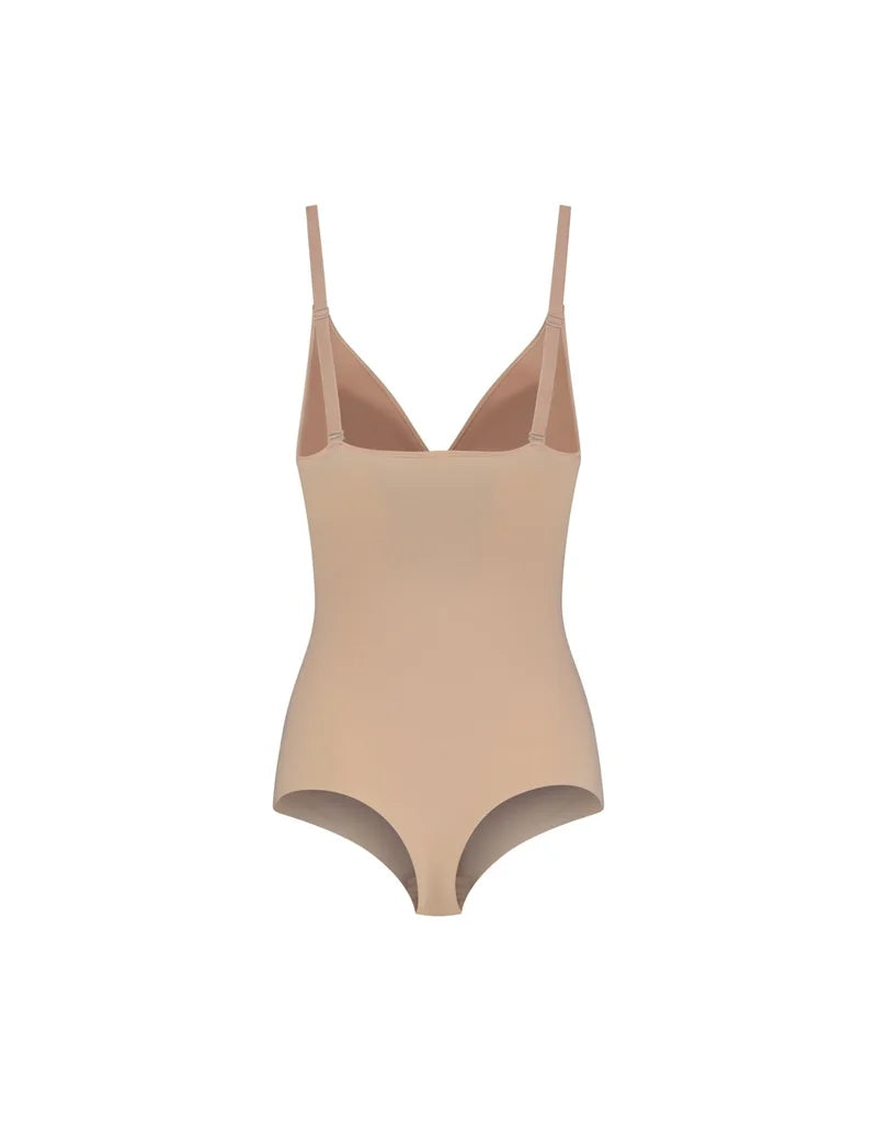 ByeBra - Sculpting Shapewear (Strong Support) Sculpting Bodysuit Padded Wire Free Beige