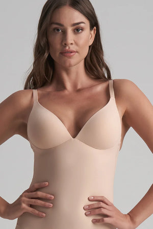 ByeBra - Sculpting Shapewear (Strong Support) Sculpting Bodysuit Padded Wire Free Beige