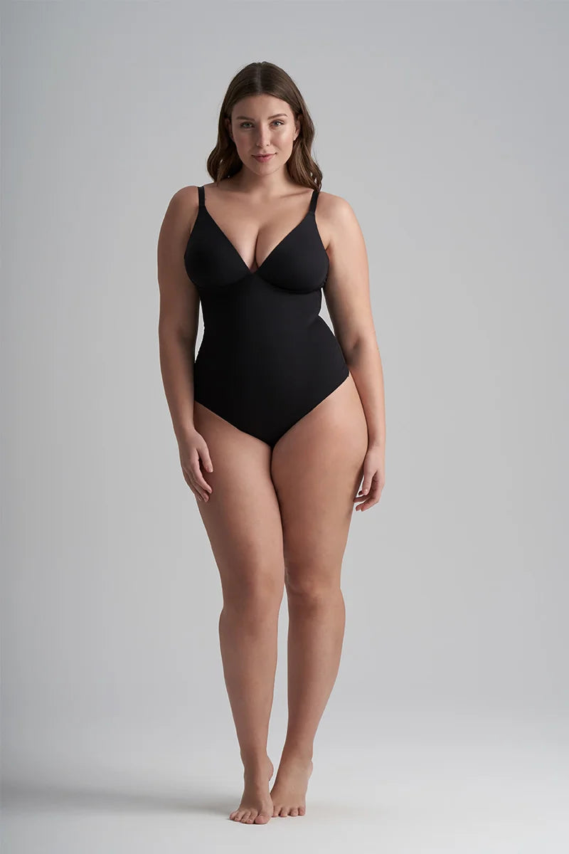 ByeBra - Sculpting Shapewear (Strong Support) Sculpting Bodysuit Padded Wire Free Black