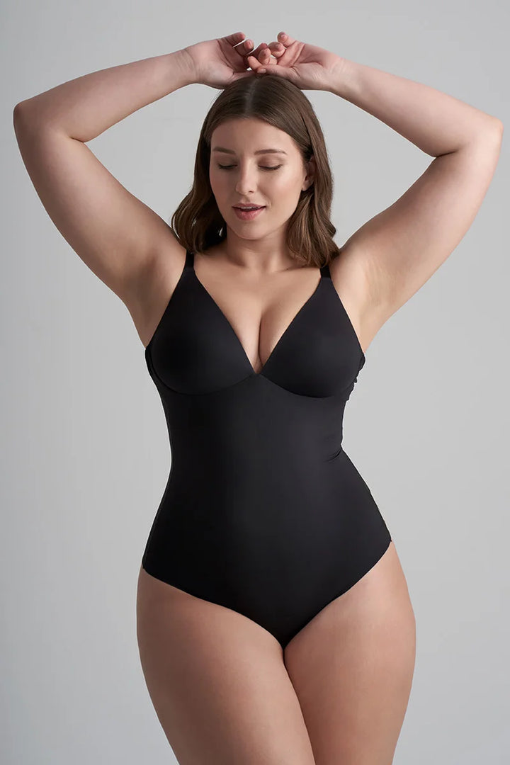 ByeBra - Sculpting Shapewear (Strong Support) Sculpting Bodysuit Padded Wire Free Black