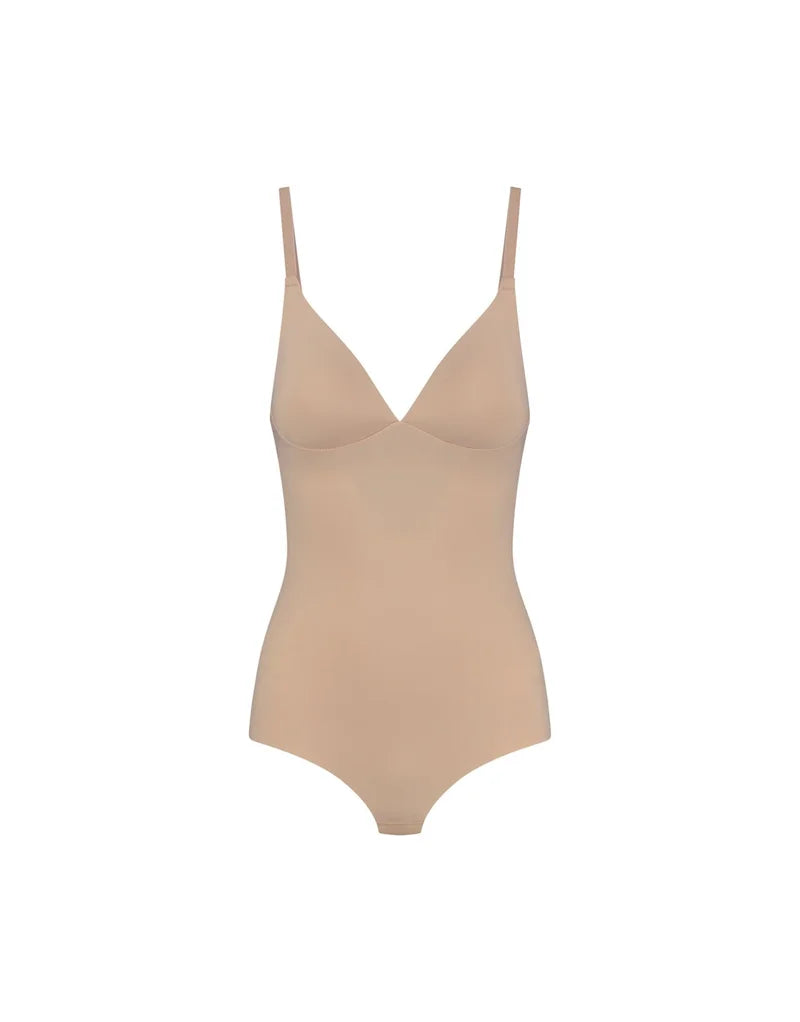 ByeBra - Sculpting Shapewear (Strong Support) Sculpting Bodysuit Padded Wire Free Beige