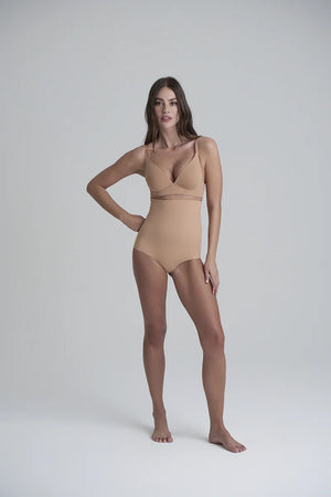 ByeBra - Sculpting Shapewear (Strong Support) Sculpting High Waist Brief Honey