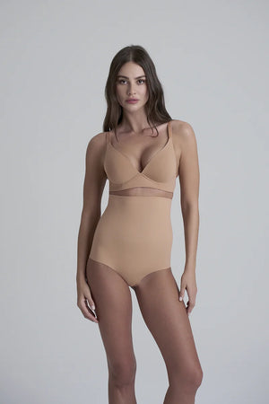 ByeBra - Sculpting Shapewear (Strong Support) Sculpting High Waist Brief Honey