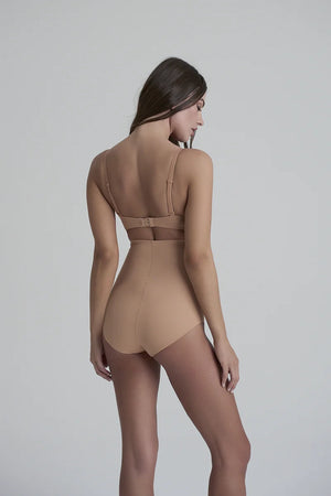 ByeBra - Sculpting Shapewear (Strong Support) Sculpting High Waist Brief Honey