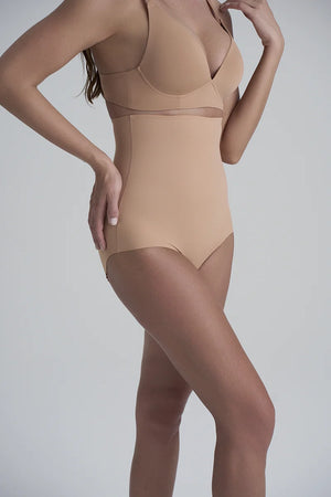 ByeBra - Sculpting Shapewear (Strong Support) Sculpting High Waist Brief Honey