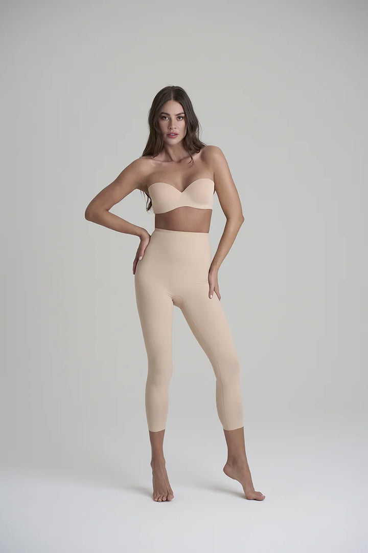 ByeBra - Sculpting Shapewear (Strong Support) Sculpting High Waist Capri Beige