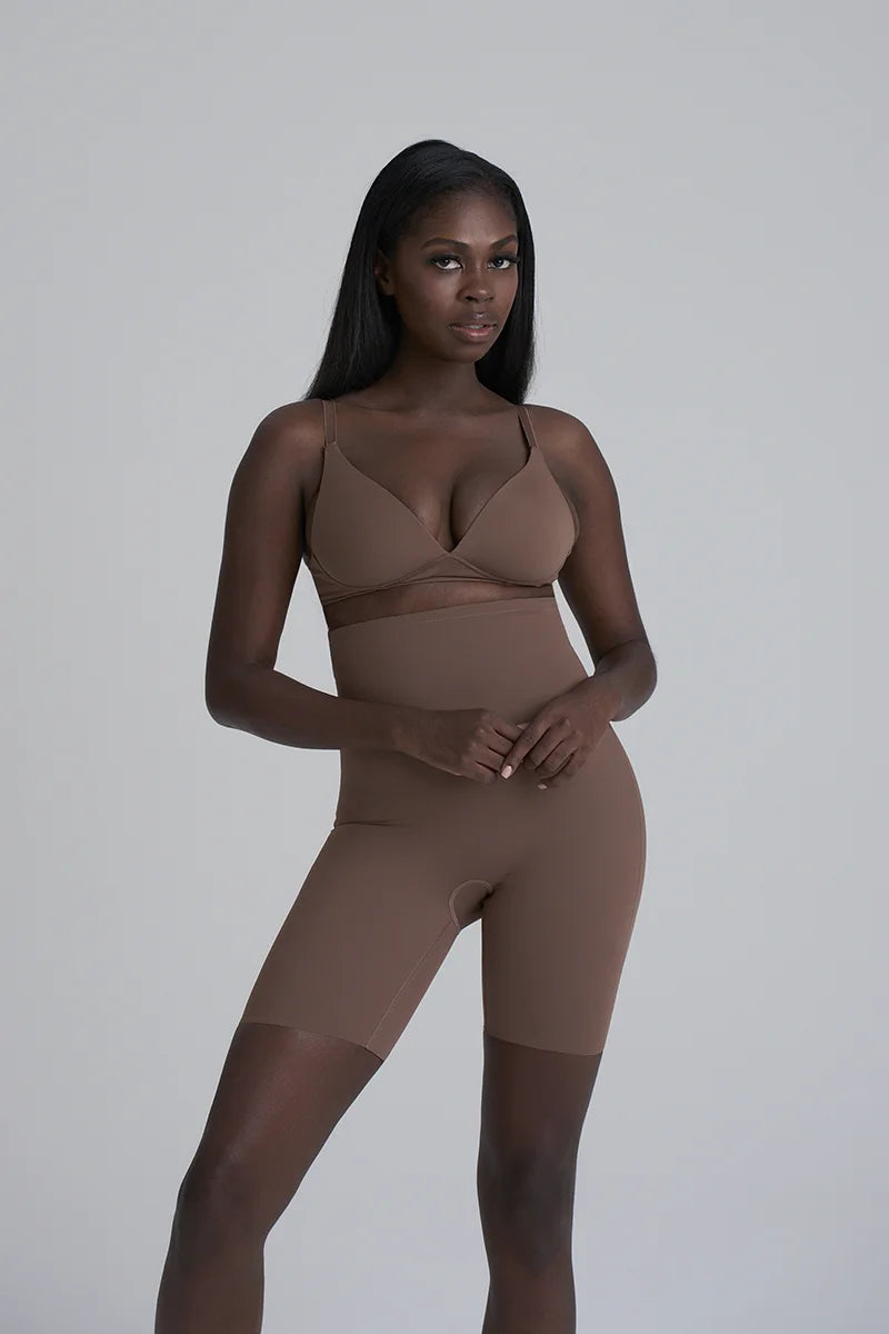 ByeBra - Sculpting Shapewear (Strong Support) Sculpting High Waist Short Cocoa