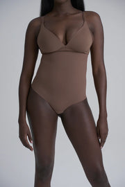 ByeBra - Sculpting Shapewear (Strong Support) Sculpting High Waist Thong Cocoa